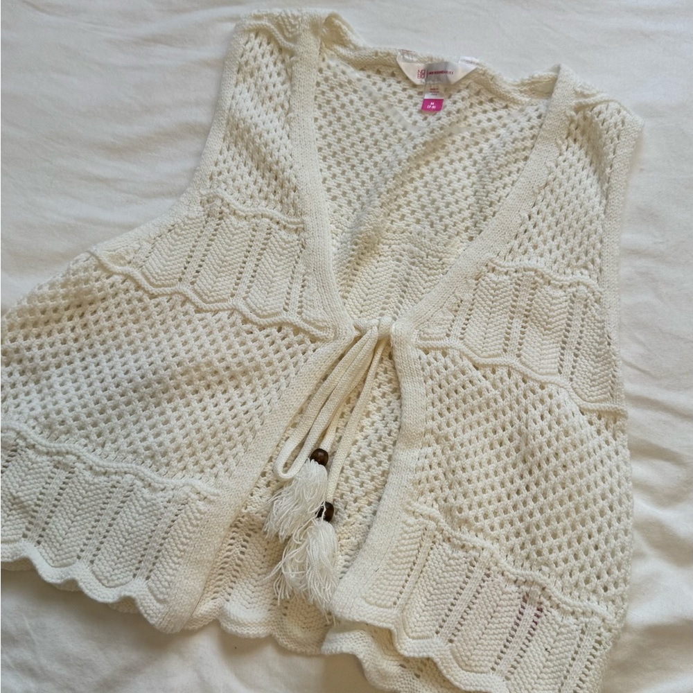 Cream Knit Top